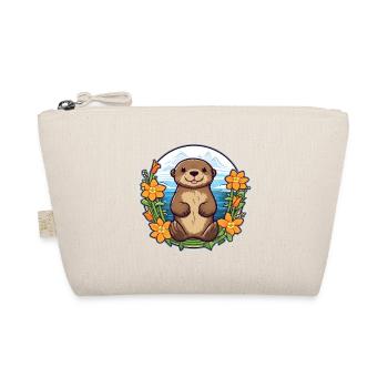 Cute otter design | Summer vibes | flowers - Organic Pouch - nature - Front