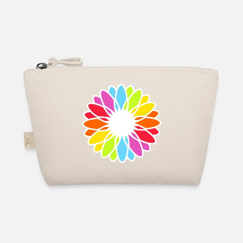 Regenbogen Blüte Mandala - Bio-Täschchen - Natur