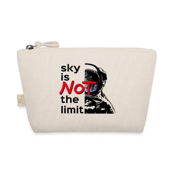 sky is Not the limit black - Bio-Täschchen - Natur - Vorne