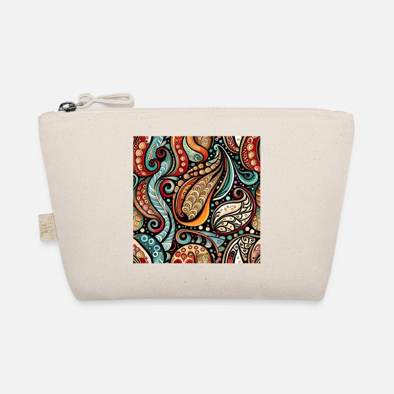 Zentangle-Paisley-Muster Bio-Täschchen