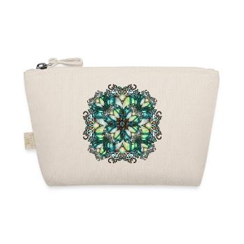 Rosace Art Nouveau en verre transparent - Trousse biologique - nature - Devant