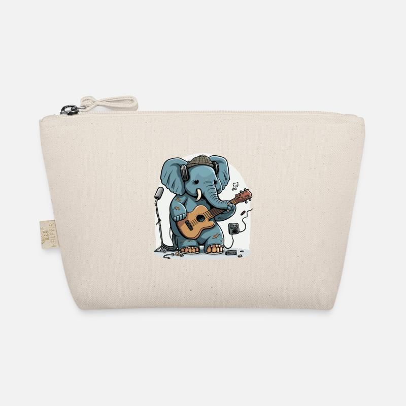 Gitarre spielender Elefant Bio-Täschchen