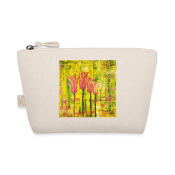 Ausdrucksstarke Blumenmalerei - Bio-Täschchen - Natur - Vorne