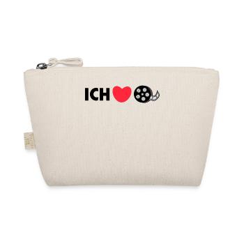 Movie Night Statement Heart I Love Movies Theater - Organic Pouch - nature - Front