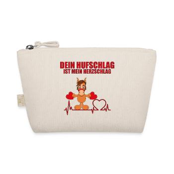 DEIN HUFSCHLAG IST MEIN HERZSCHLAG - PFERD - PONY - Bio-Täschchen - Natur - Vorne