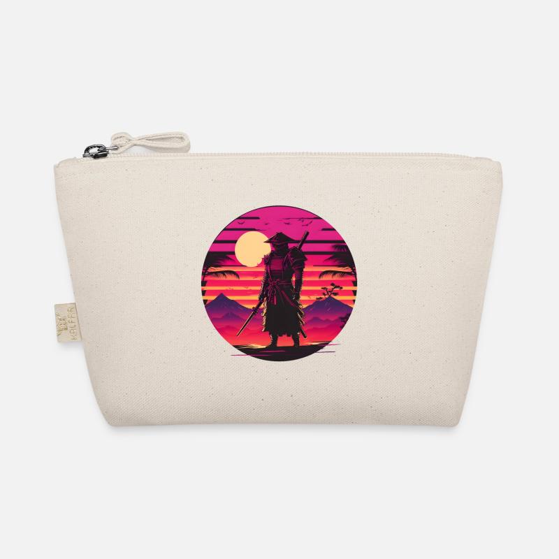 Synthwave Samurai Sunset Organic Pouch