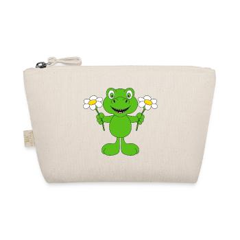 BLUMEN - DINO - DINOSAURIER - KINDER - BABYS - Bio-Täschchen - Natur - Vorne