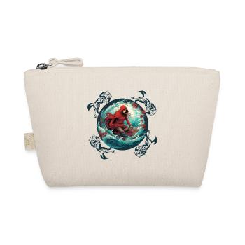 Le Petit Chaperon Rouge surfant sur planche de surf, loup sur vague - Trousse biologique - nature - Devant