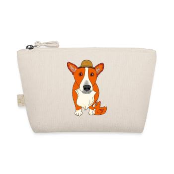 Welsh Corgi Holiday Cute Furry Nose Doglove Dog - Organic Pouch - nature - Front