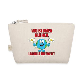 WO BLUMEN BLÜHEN, LÄCHELT DIE WELT! - Bio-Täschchen - Natur - Vorne