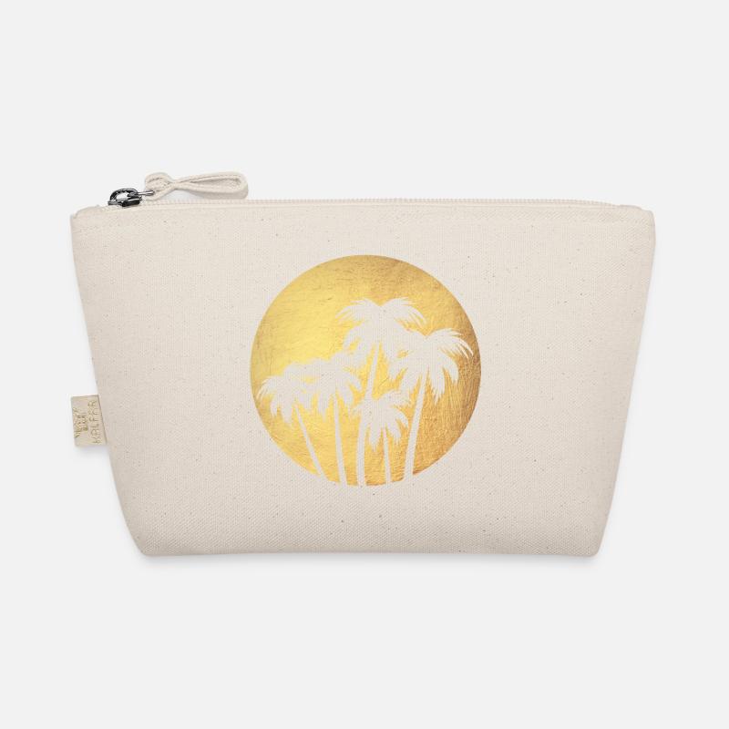 Cercle Or Palmiers Vacances De Luxe Rond Chill Mers du Sud Trousse biologique