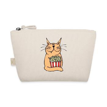 Movies Binge Watching Cineast Dvd Cat Movie Night - Organic Pouch - nature - Front
