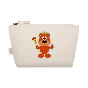 TEDDYBÄR - BÄR - TEDDY - KÖNIG - TIERISCH - GUT - Bio-Täschchen - Natur - Vorne