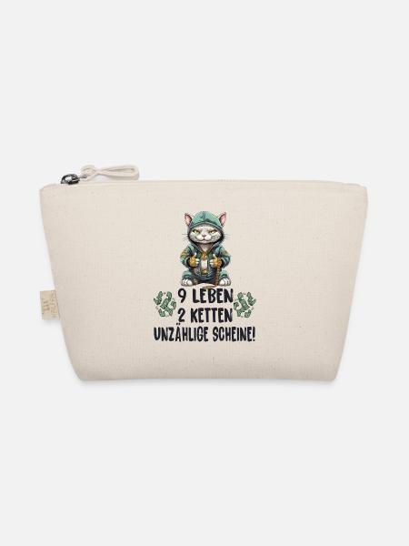 Katzen Hip Hop Design - Bio-Täschchen - Natur