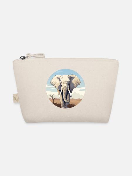 Elefant - Bio-Täschchen - Natur - Vorne