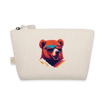 Audacieux et baissier: T-shirt Retro Bear - Trousse biologique - nature - Devant