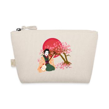 Japanerin spielen Shamisen - Bio-Täschchen - Natur - Vorne