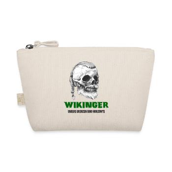 Wikinger Totenkopf Design - Bio-Täschchen - Natur - Vorne