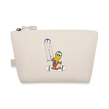 ENTE - KITER - KITESURFEN - KITE - KITESURFER - Bio-Täschchen - Natur - Vorne