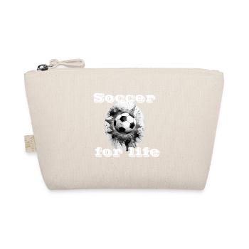 Soccer for life weiß - Bio-Täschchen - Natur - Vorne