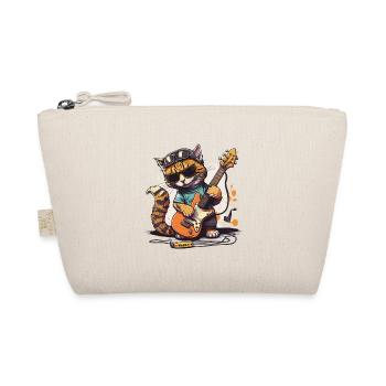 Gitarre Katze - Bio-Täschchen - Natur - Vorne