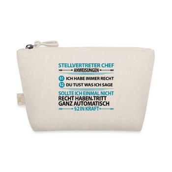 Stellvertreter Chef Stellvertretung Anweisungen - Bio-Täschchen - Natur - Vorne