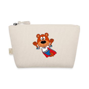 TEDDY - SUPERHELD - TEDDYBÄR - KINDER - BABYS - Bio-Täschchen - Natur - Vorne