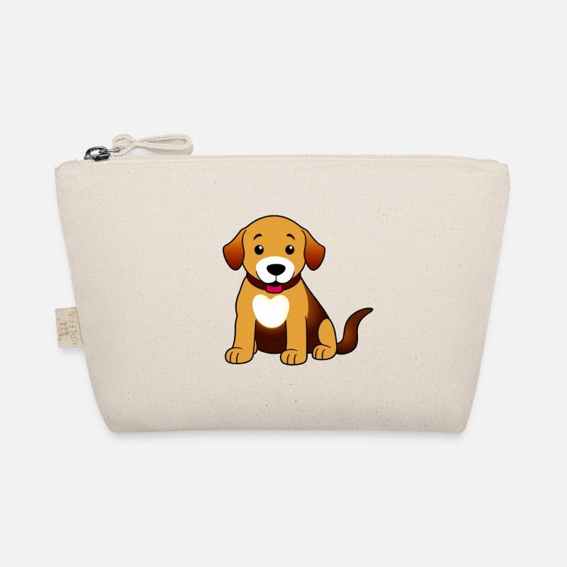 Dog brown sitting Organic Pouch