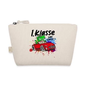 Schulkind Einschulung 2026 1. Klasse Geschenk - Bio-Täschchen - Natur - Vorne
