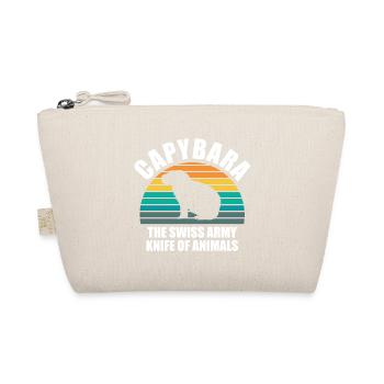 Capybara Zoo Animal Design - Organic Pouch - nature - Front