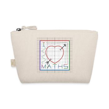 I Love Maths (white background) - Organic Pouch - nature - Front