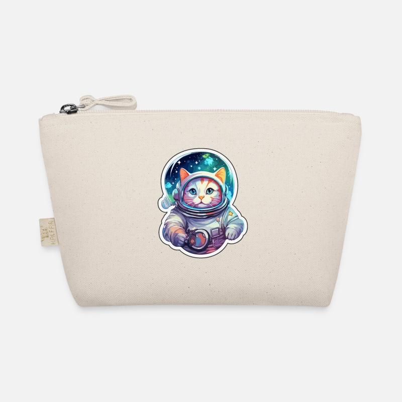 Cat Space Astronaut Galaxy Organic Pouch