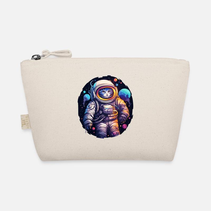 Cat Space Astronaut Universe Organic Pouch