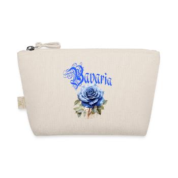 Bavaria Rose – Blaue Rose mit Schriftzug - Bio-Täschchen - Natur - Vorne