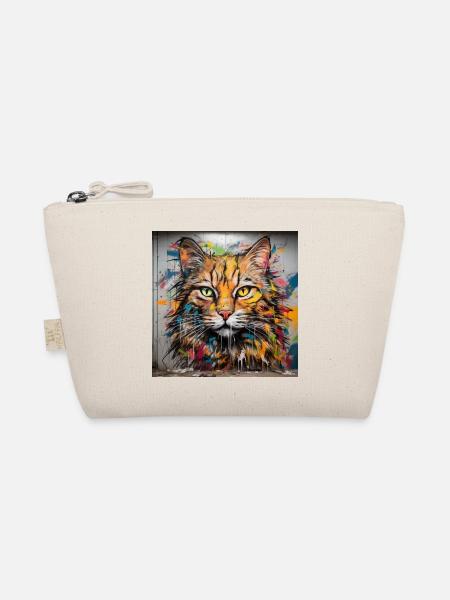 katzen graffiti - Bio-Täschchen - Natur