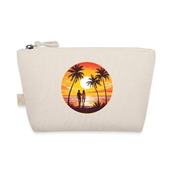 Sunset Beach Romantic Couple - Organic Pouch - nature - Front