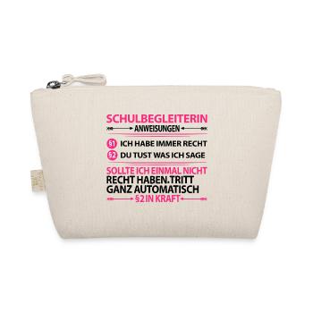 Schulbegleiterin Lustige Sprüche um Danke zu Sagen - Bio-Täschchen - Natur - Vorne