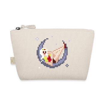 pixel pinup: girl on the moon - Bio-Täschchen - Natur - Vorne