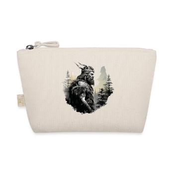 Viking looking into the distance in a forest - Organic Pouch - nature - Front