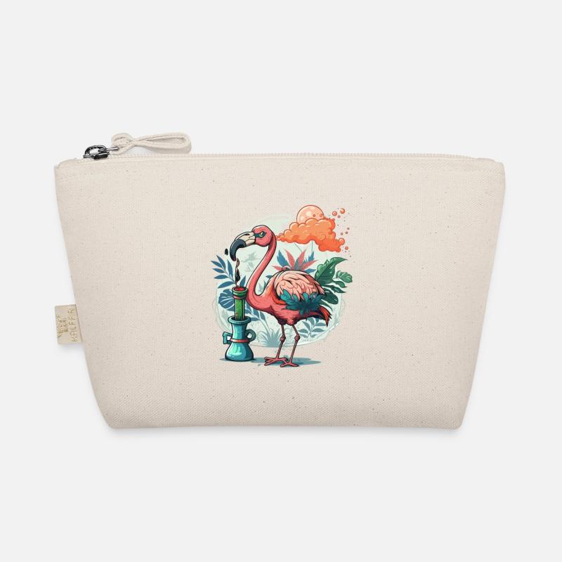 Flamingo-Kiffer Bio-Täschchen