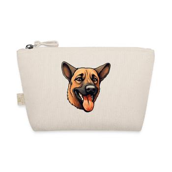 Malinois Hundegesicht - Pawsome Companion - Bio-Täschchen - Natur - Vorne