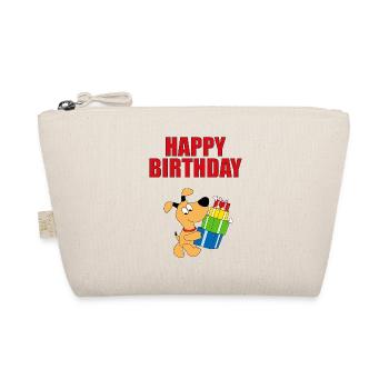 HUND - DOG - GEBURTSTAG - HAPPY BIRTHDAY - Bio-Täschchen - Natur - Vorne