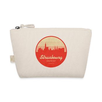 Strasbourg Skyline Vintage Circle - Organic Pouch - nature - Front