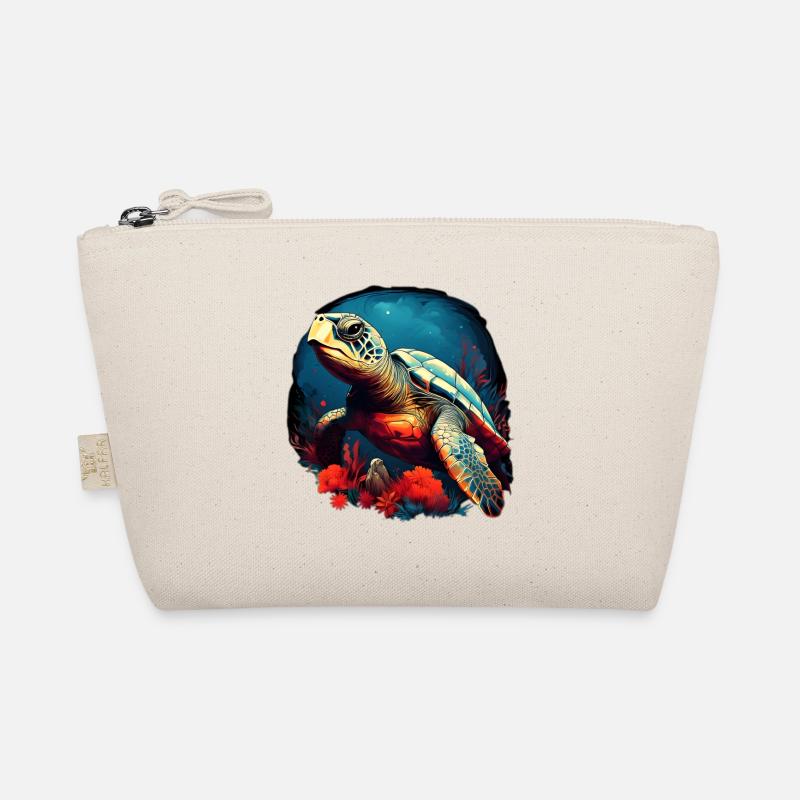 Beautiful turtle - Organic Pouch - nature