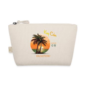 Keep calm and go on Vacation! Palmen am Strand - Bio-Täschchen - Natur - Vorne
