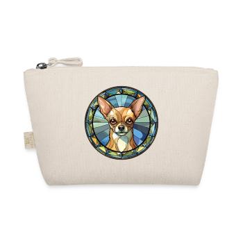 Chihuahua Dog Breed Watercolor Glass - Organic Pouch - nature - Front