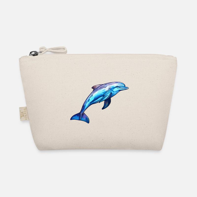 Delphin -lebendige Farben - Lebendige Marine Bio-Täschchen