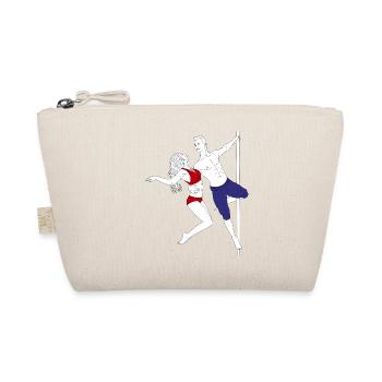 Pole Dance Duo Red Blue Outfit - Organic Pouch - nature - Front