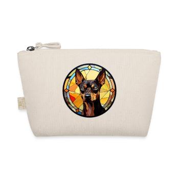 Zwergpinscher Hunderasse Aquarellglas - Bio-Täschchen - Natur - Vorne