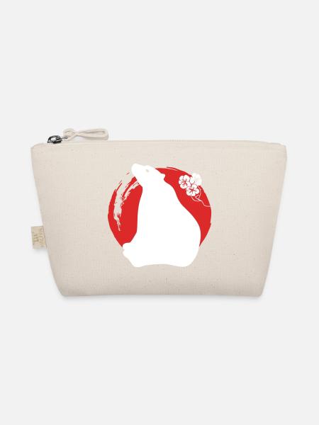 Silhouette d’ours japonais - Trousse biologique - nature - Devant